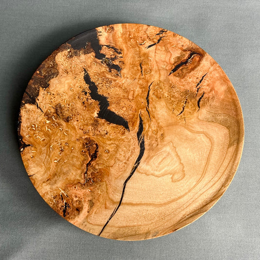 Cherry Burl and Resin Plate