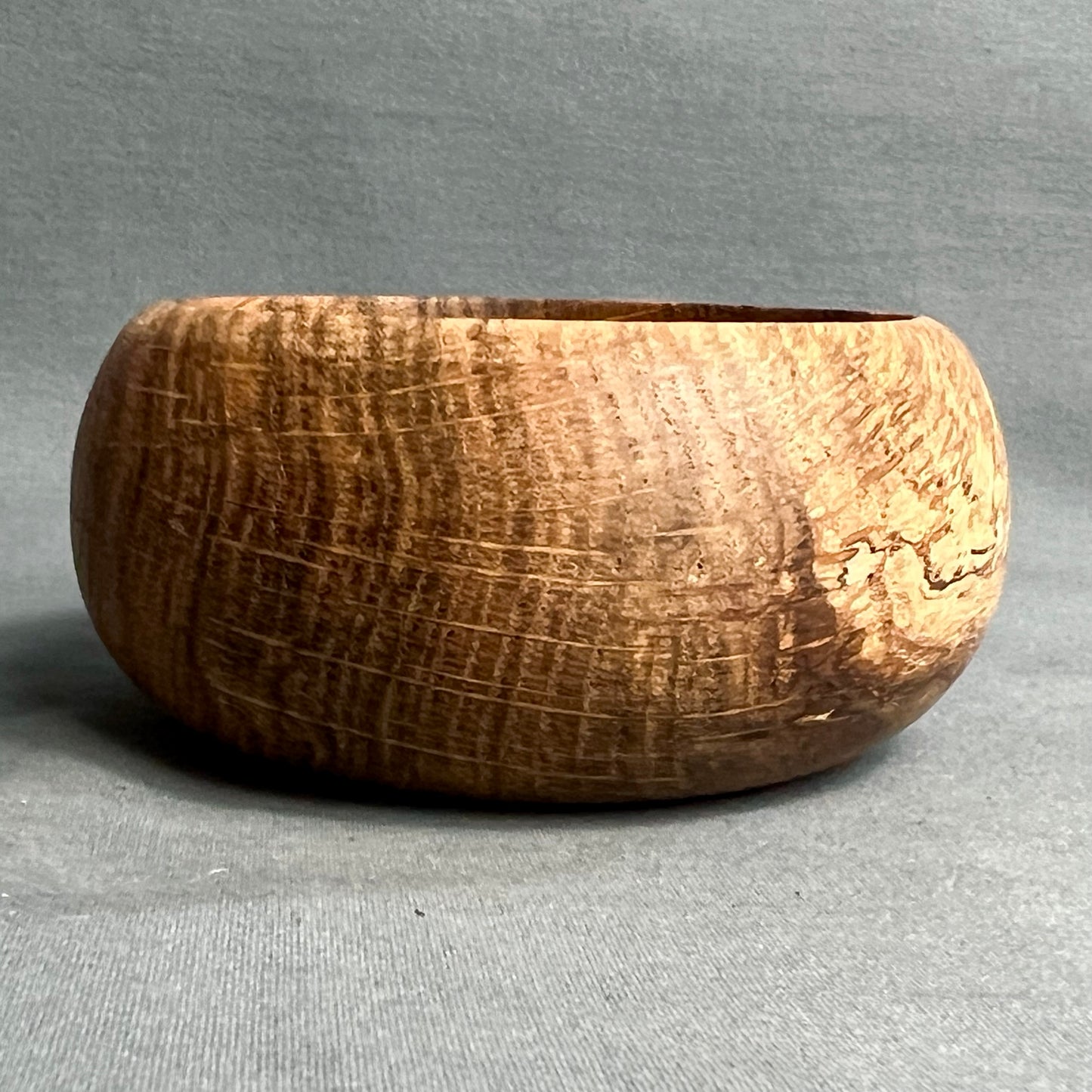 Small Round Pin Oak Bowl